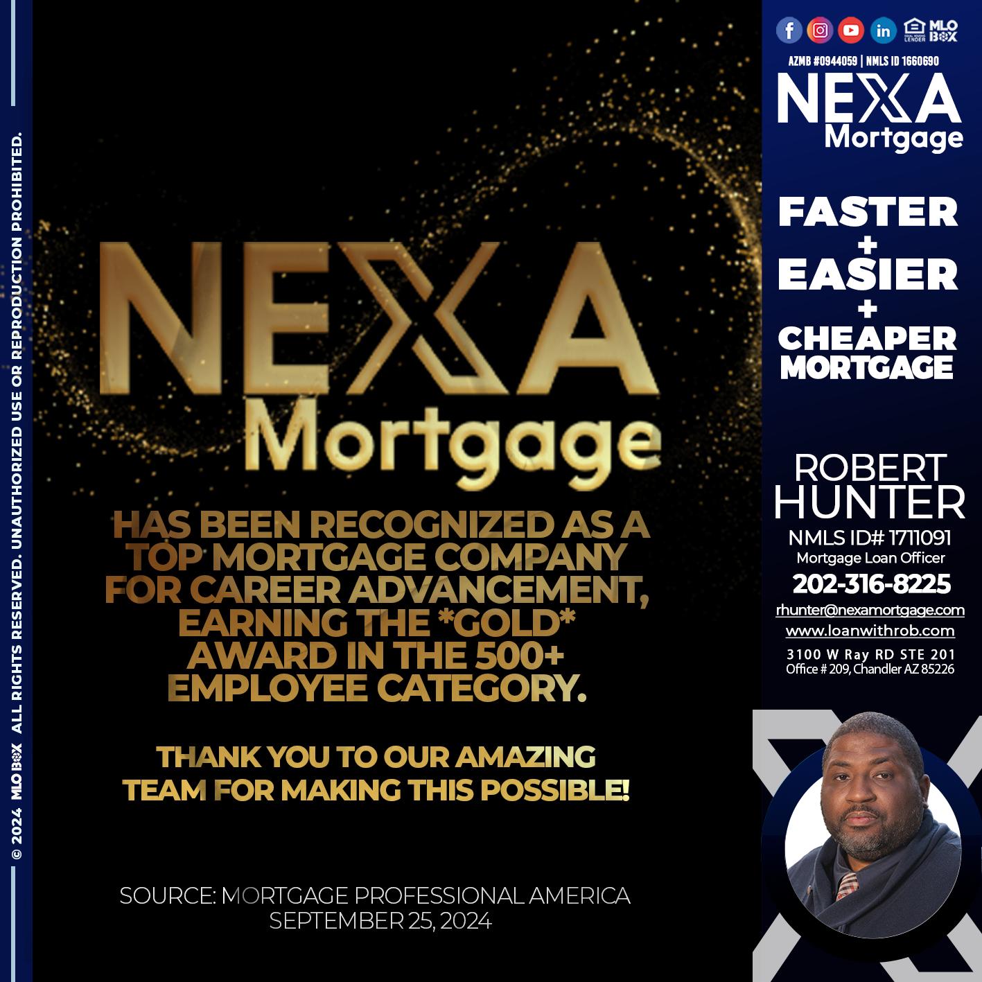 nexa 500 - Robert Hunter -Mortgage Loan Officer