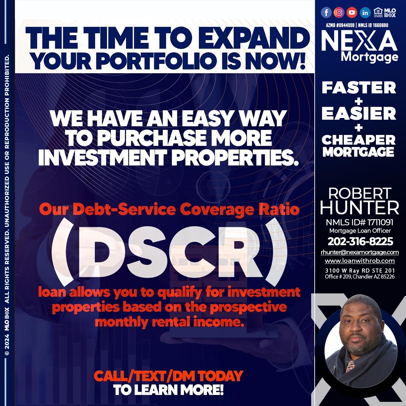 DSCR - Robert Hunter -Mortgage Loan Officer