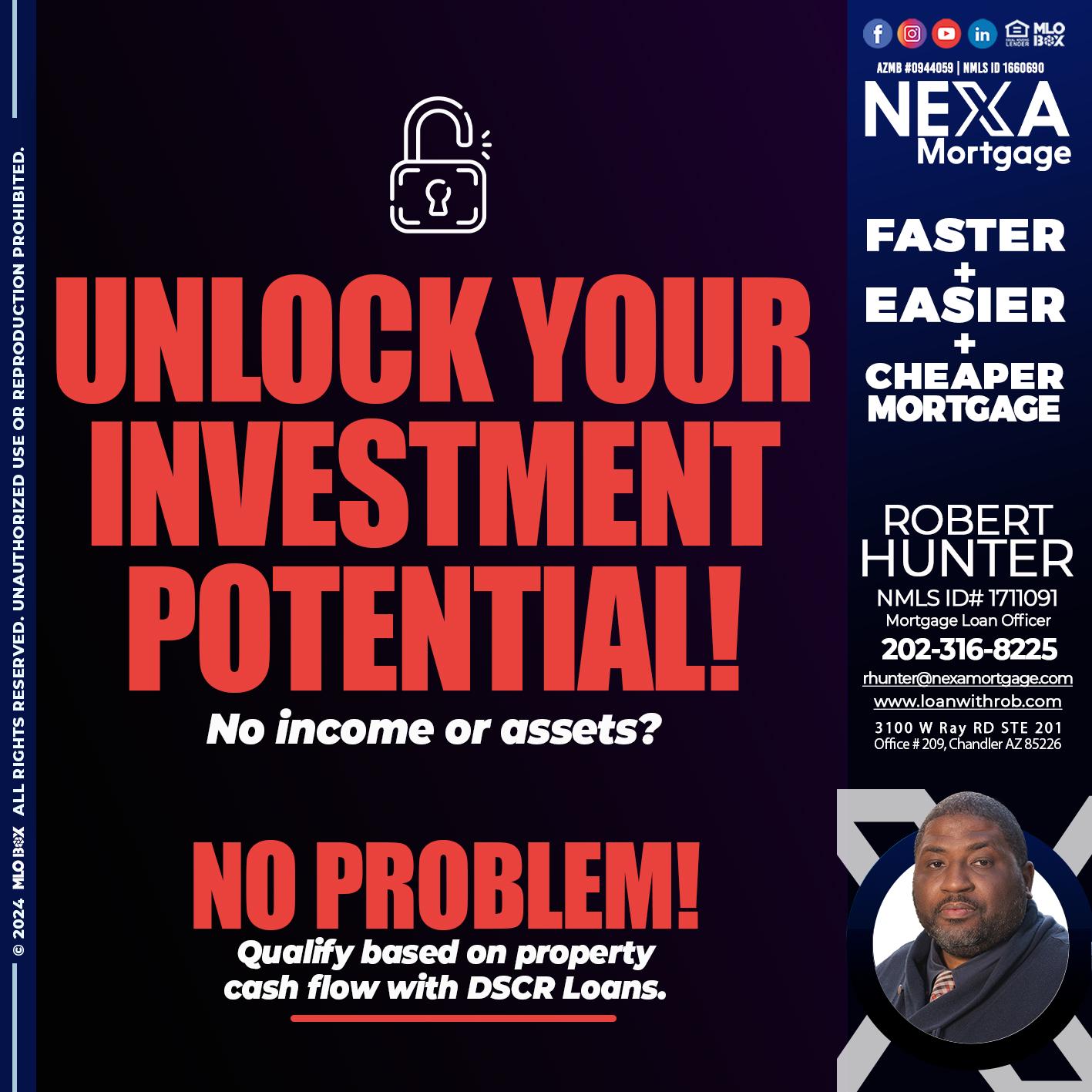 unlock your - Robert Hunter -Mortgage Loan Officer