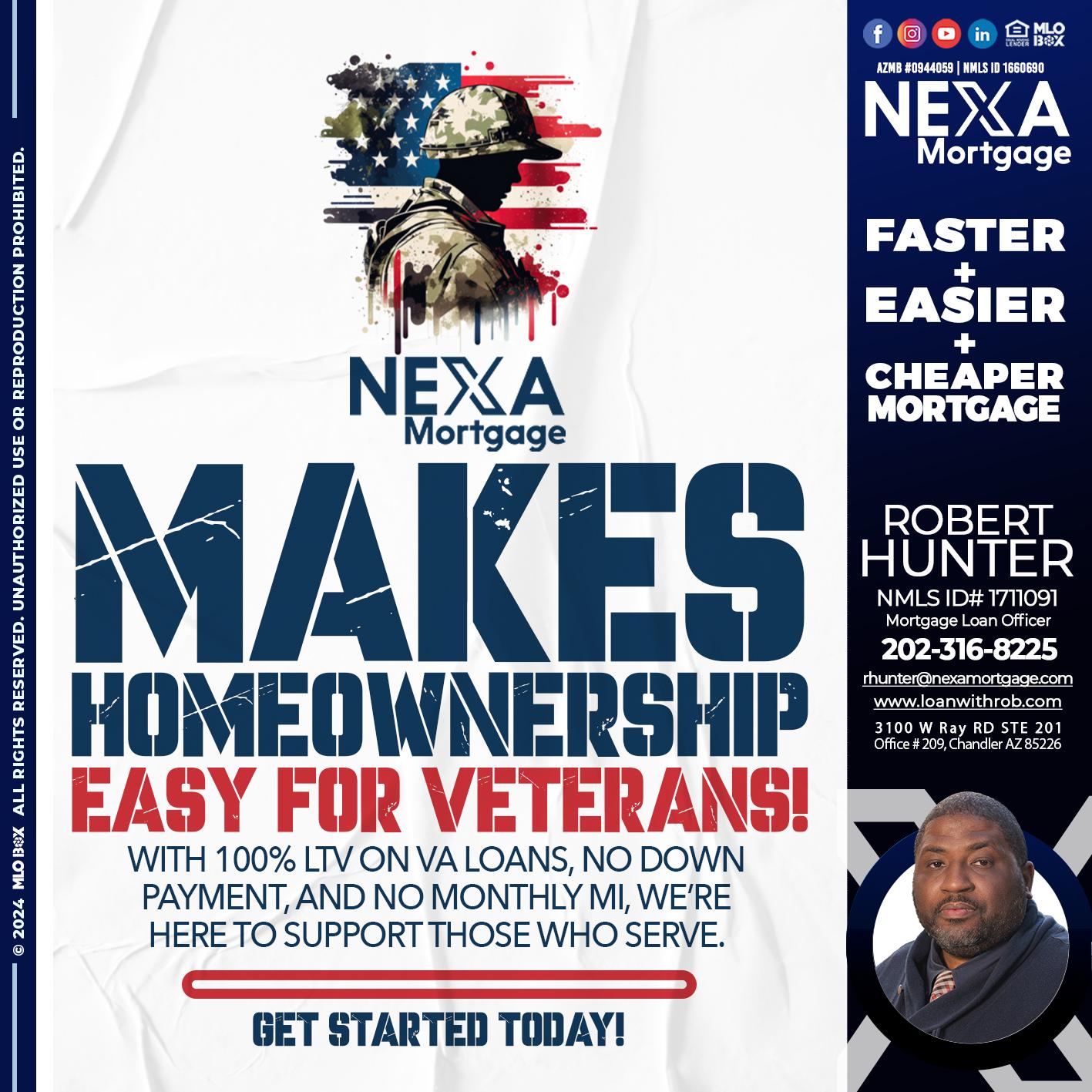 NEXA MAKES - Robert Hunter -Mortgage Loan Officer