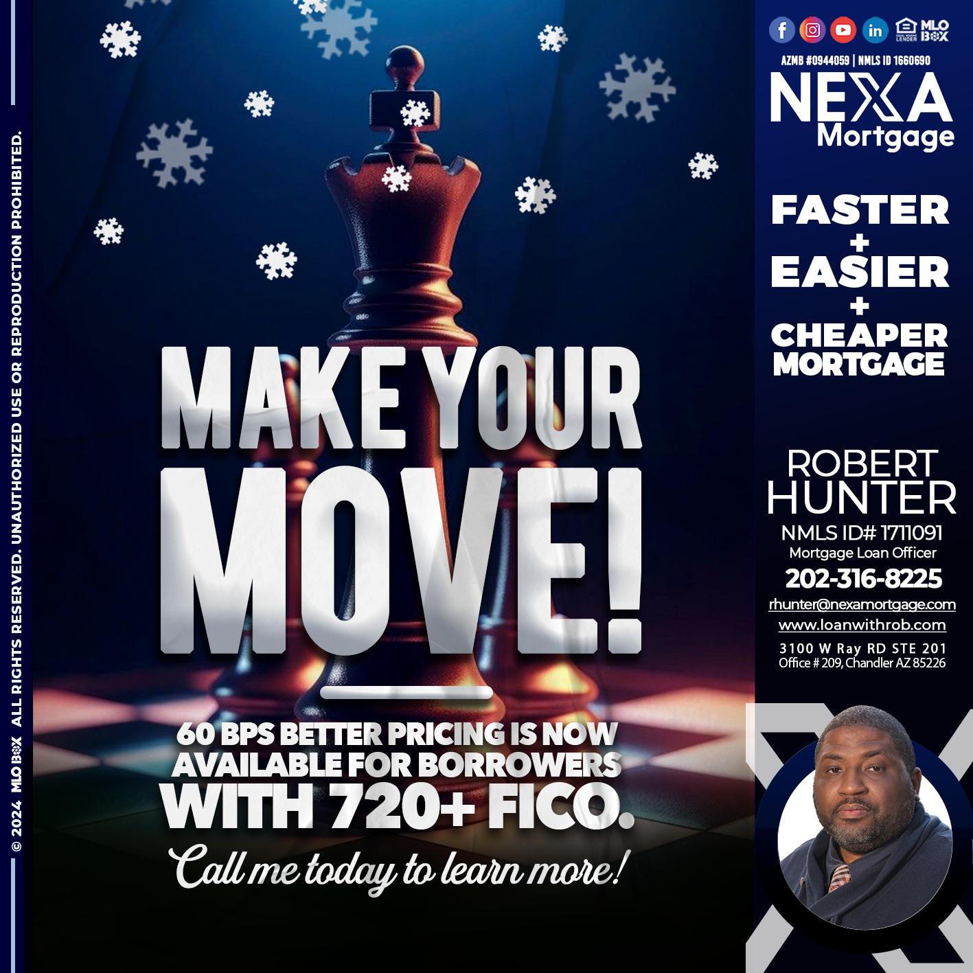 MAKE YOUR MOVE - Robert Hunter -Mortgage Loan Officer