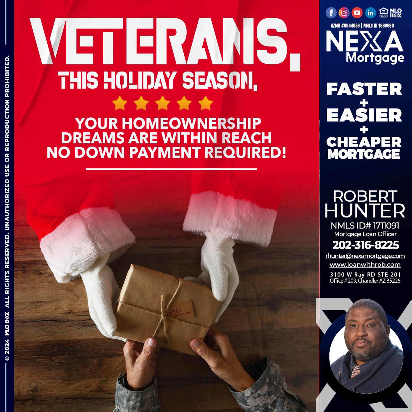 VETERANS - Robert Hunter -Mortgage Loan Officer