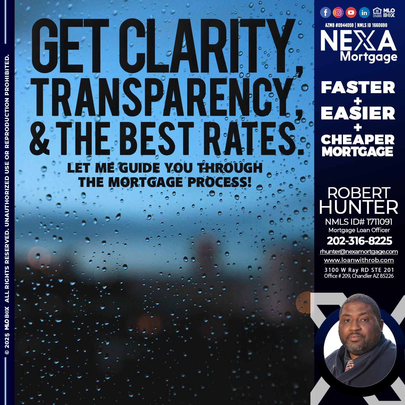 GET CLARITY - Robert Hunter -Mortgage Loan Officer