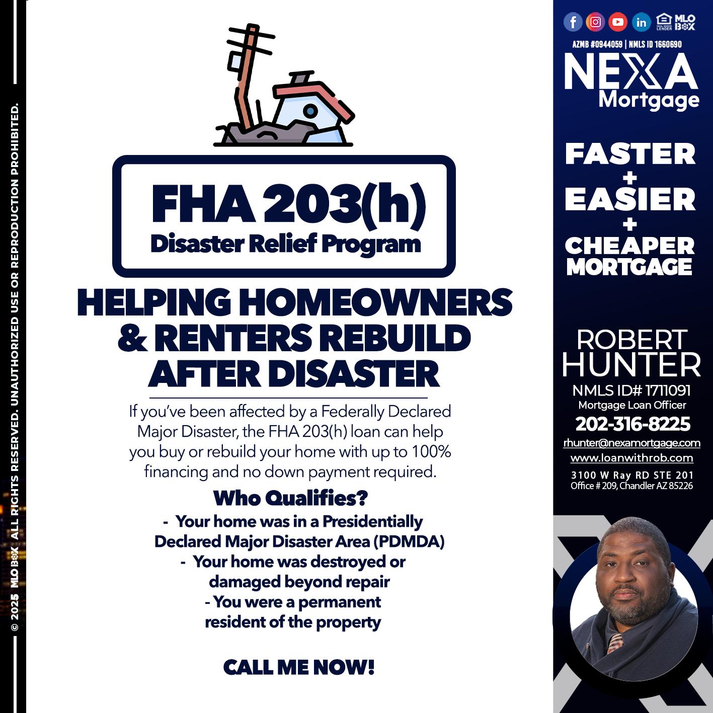 FHA - Robert Hunter -Mortgage Loan Officer