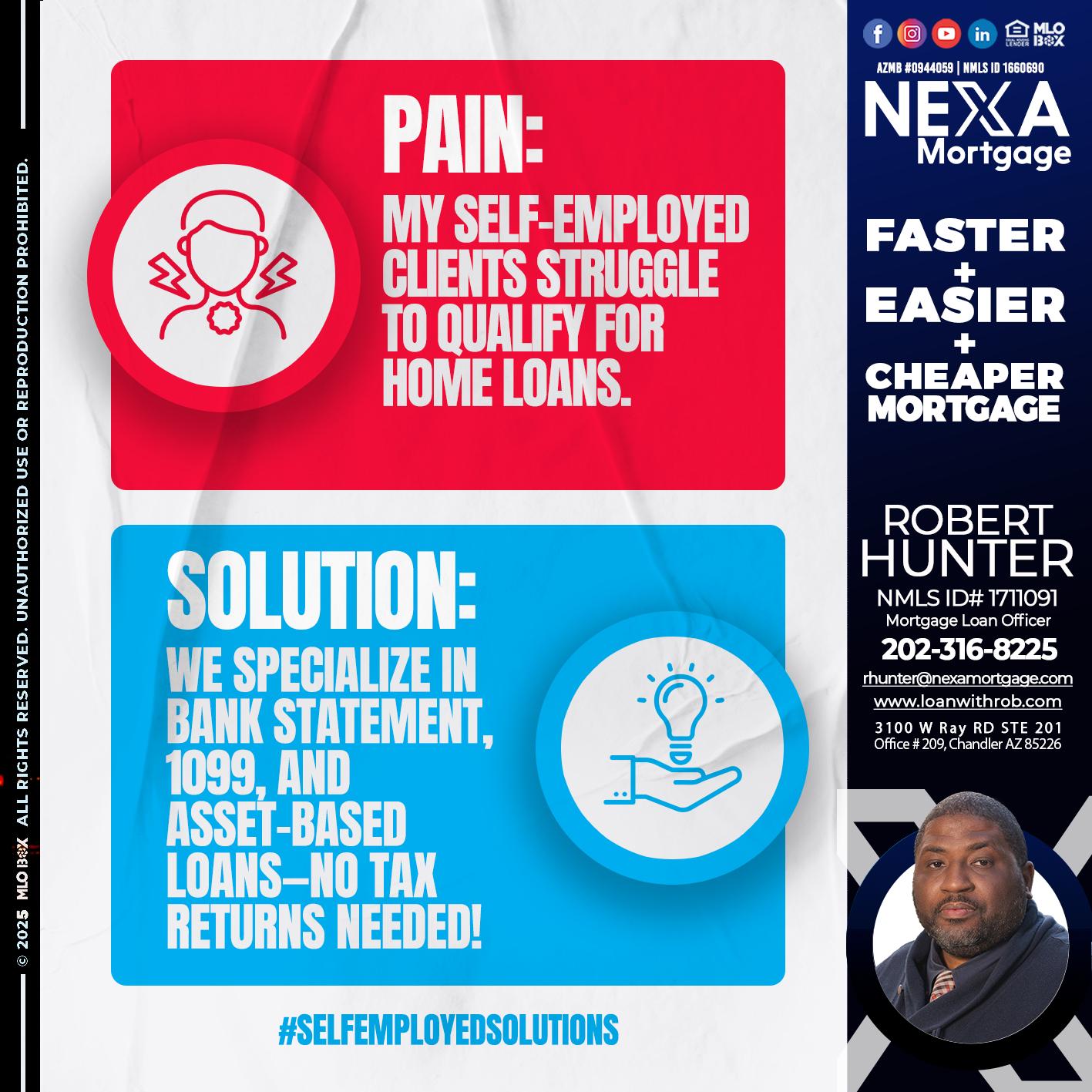 pain-solution - Robert Hunter -Mortgage Loan Officer